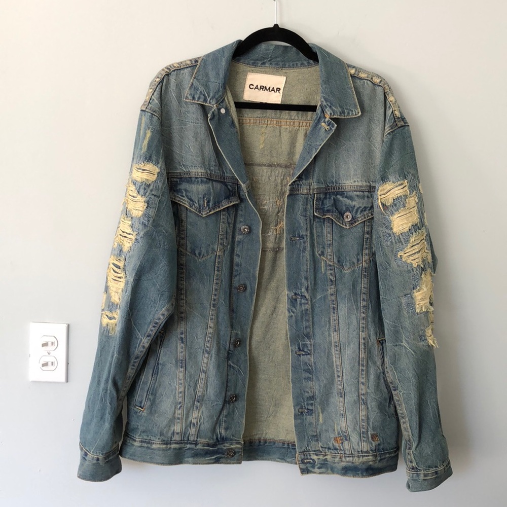 LF oversized destroyed denim jacket